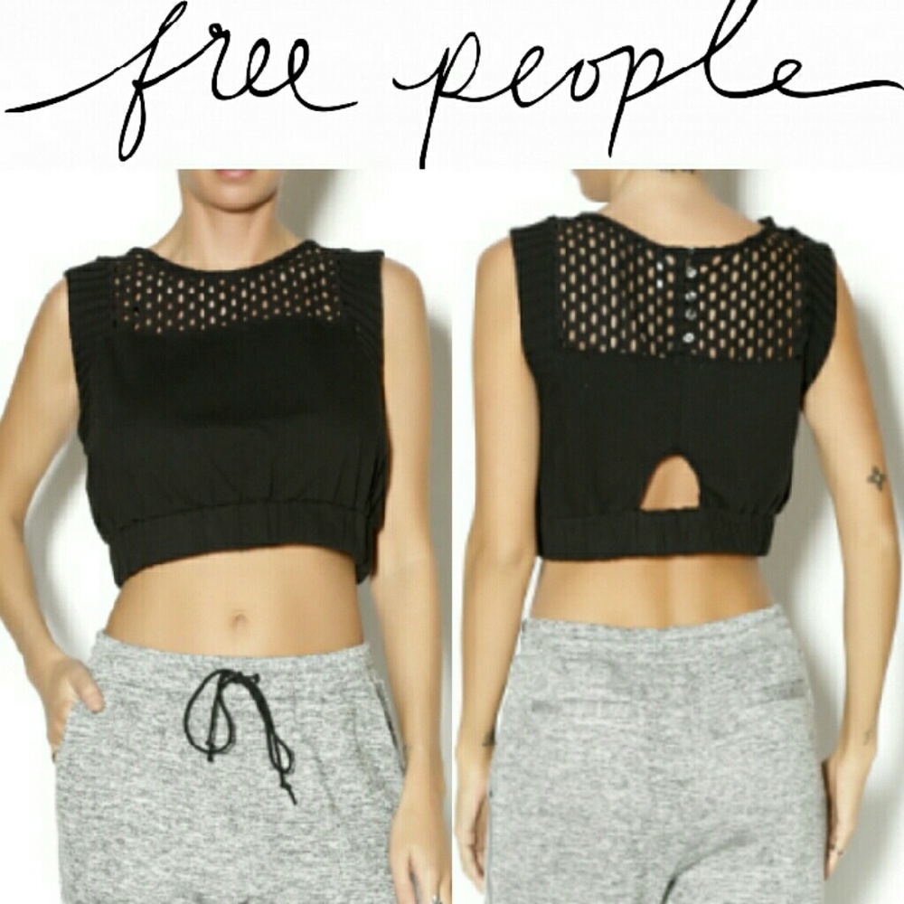 NWT Free People 'Calla' Eyelet Yoke Sleeveless Top